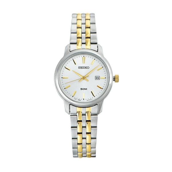 Seiko Two Tone Quartz Ladies Watch SUR661P - Linda & Co