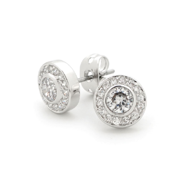 White Cz Round Earring Ie374_0