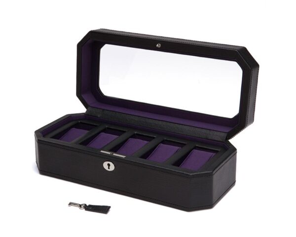 Windsor 5 Piece Watch Box Black/Purple_0