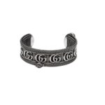 Gucci GG Marmount Cuff Bracelet Snake Motif Aged Silver YBA577296001019_0