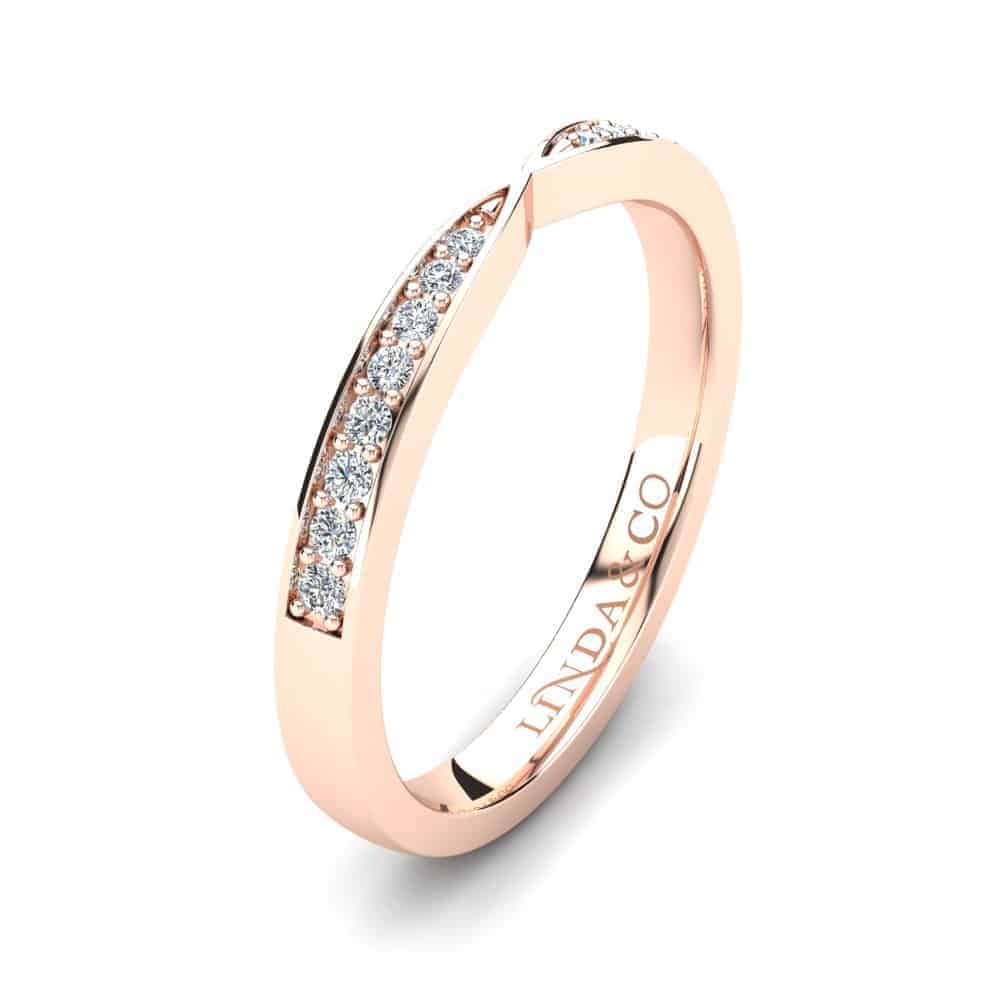 Diamond Essentials 18k Rose Gold Pinched Pave Set Band_1