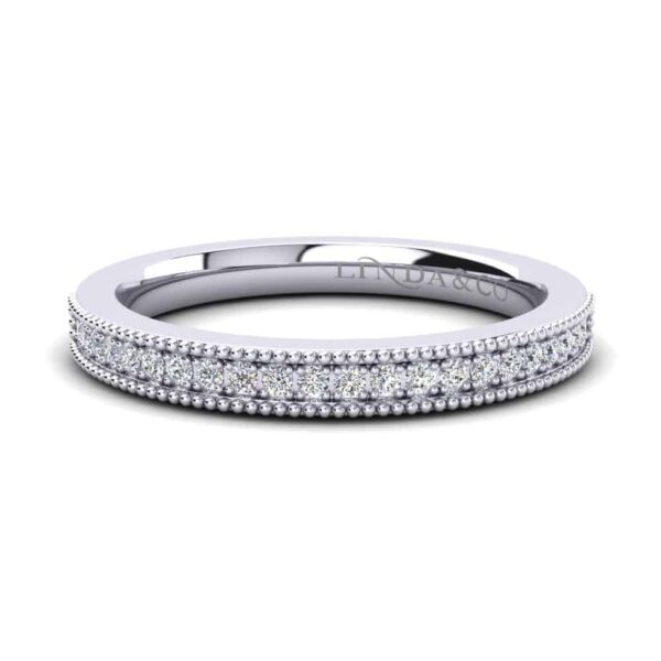 Diamond Essentials 18k White Gold Pave Set Band_0