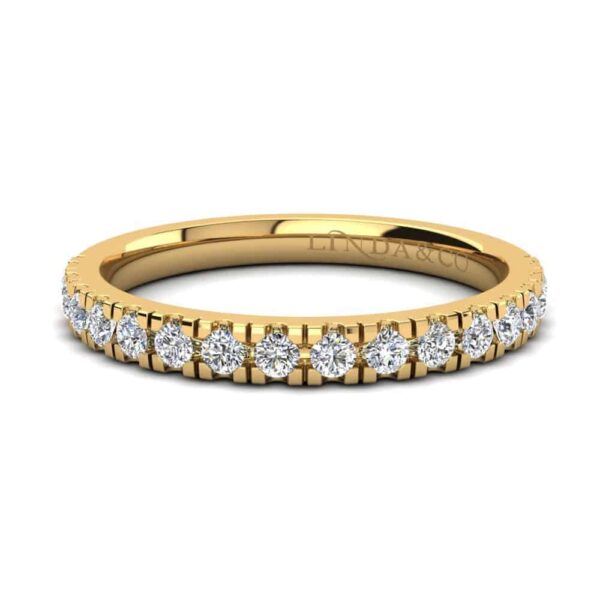 Diamond Essentials 18k Yellow Gold Claw Set Medium Profile Band_0