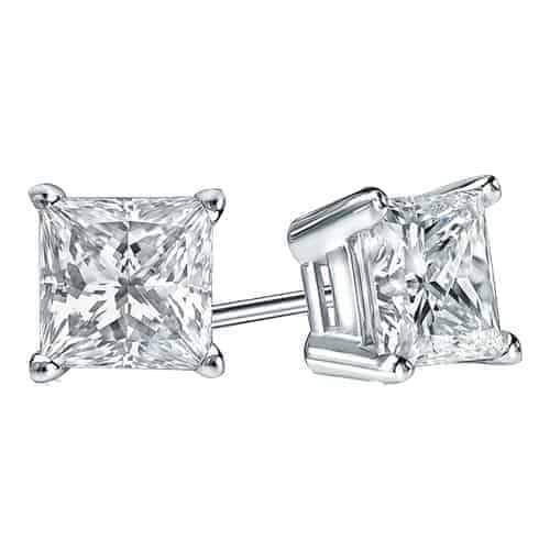 Exclusive Diamond Stud Earrings (Marquise & Princess Cut)