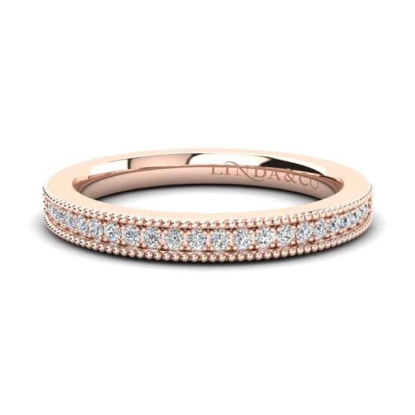 Diamond Essentials 18k Rose Gold Pave Set Band_0