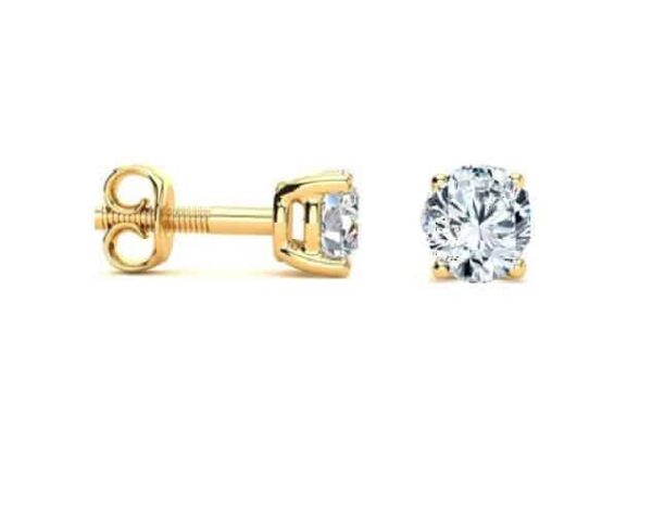 18k Diamond Studs Grade F SI 0.50ct_0