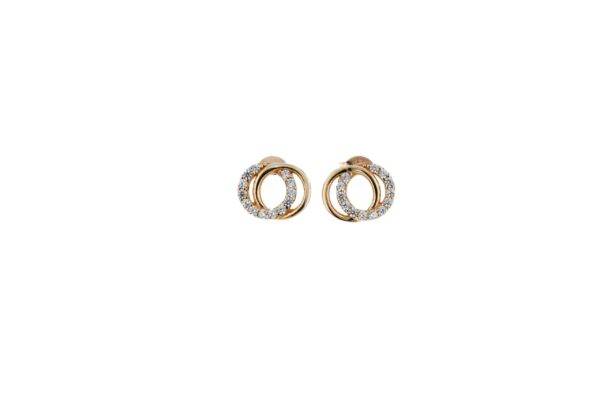 9k Rose Gold Circle Studs_0