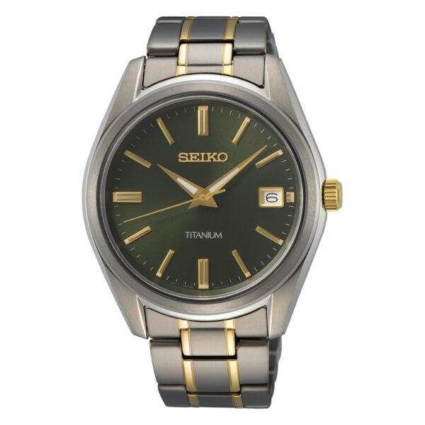 Seiko Titanium 2 Tone Watch SUR377P