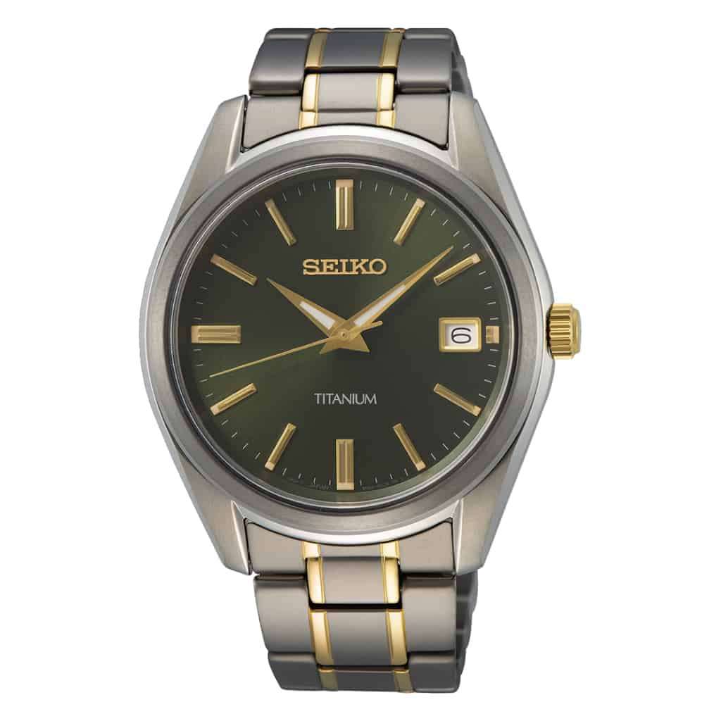 Seiko Titanium 2 Tone Watch SUR377P - Linda & Co