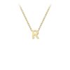 9K Yellow Gold Necklace with Initial R 38+5cm_0