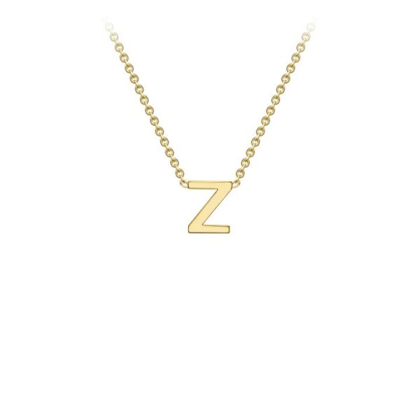 9K Yellow Gold Necklace with Initial Z 38+5cm_0