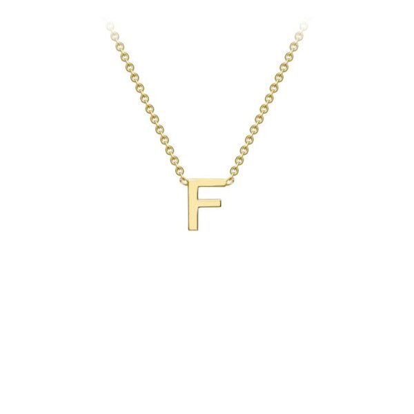 9K Yellow Gold Initial F 38+5cm_0