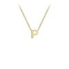 9K Yellow Gold Initial P Necklace 38+5cm_0