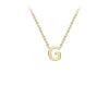 9K Yellow Gold Initial G Necklace 38+5cm_0