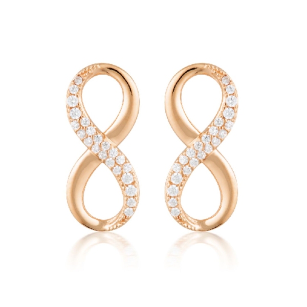 Georgini Love, Faith & Devotion Forever Infinity Earrings- Rose Gold_0