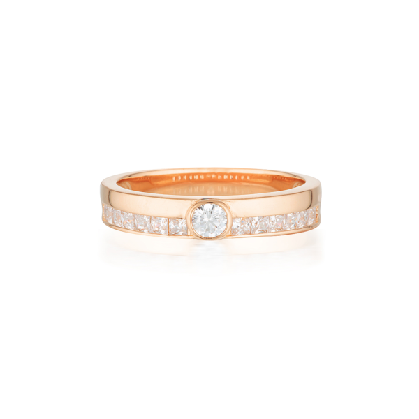 Georgini Stellar Lights Rose Gold Orion Ring Size 8_0