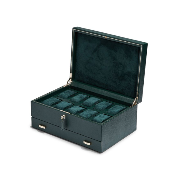 BRITISH RACING 10 PIECE WATCH BOX WITH STORAGE_1