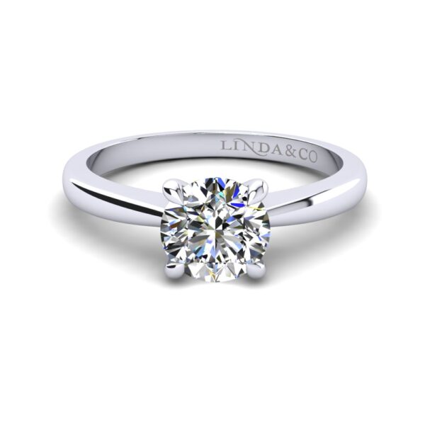 Solitaire Engagement Ring White Gold