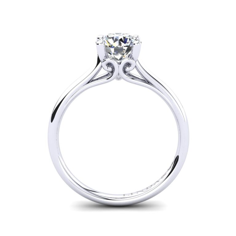 round solitaire engagement ring