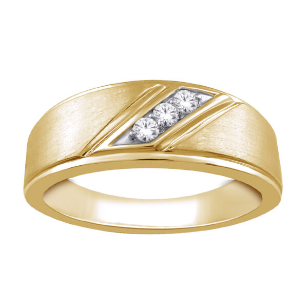 Yellow Gold Gents Diamond Band_0