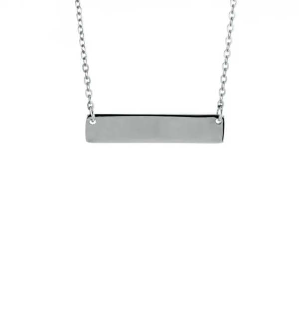 White Gold Engravable ID Necklace_0