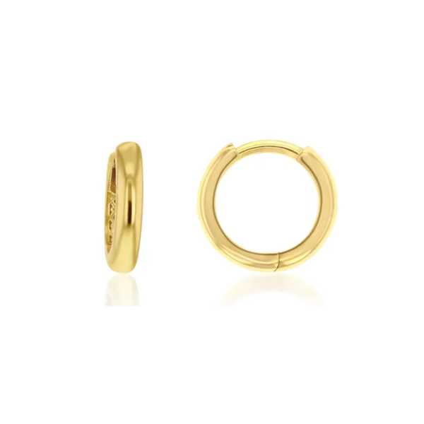 18K Yellow Gold Huggies_0