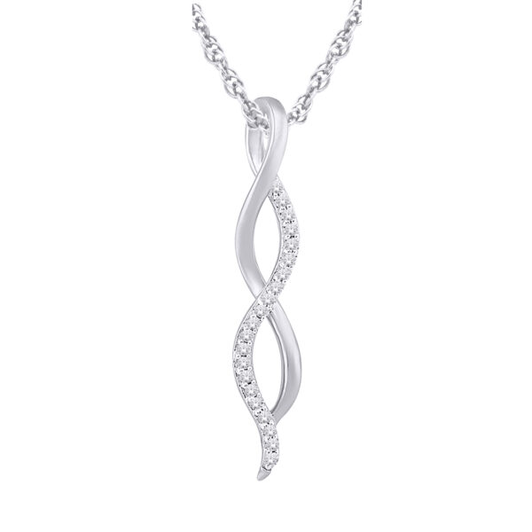 White Gold Diamond Infinity Twist Pendant_0