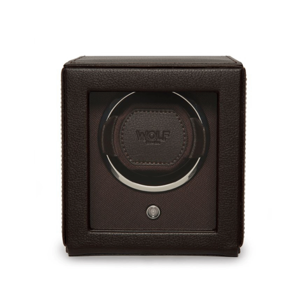 Wolf Cub Single Watch Winder With Cover Brown 461106