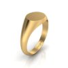 Yellow gold Round Signet Ring
