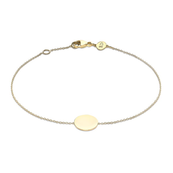 Yellow Gold Mini Disc Bracelet_0