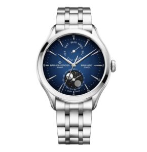 Baume and Mercier Clifton Blue Dial 5 Day Power Reserve