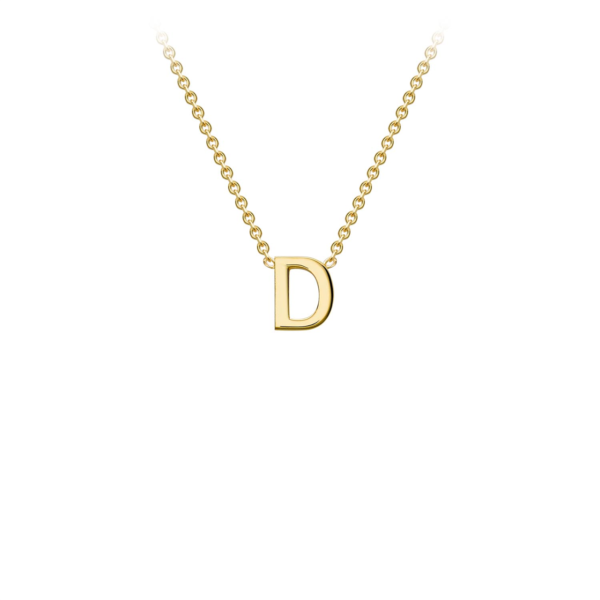 9K Yellow Gold Necklace with Initial L 38+5cm_3