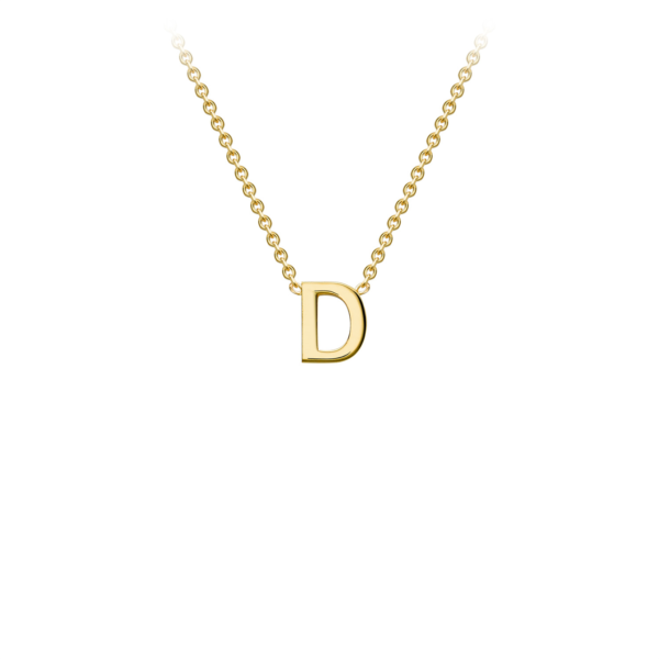 9K Yellow Gold Necklace with Initial L 38+5cm_5