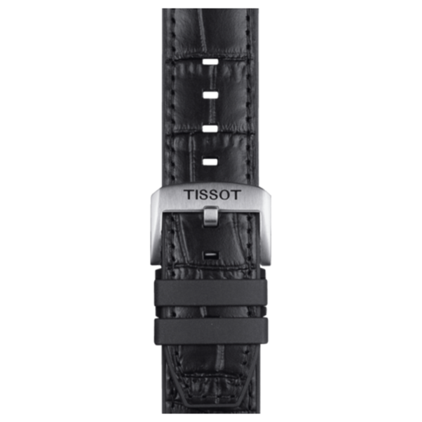 Tissot Official Black Leather and Rubber Parts Straps Lugs 22 MM_0