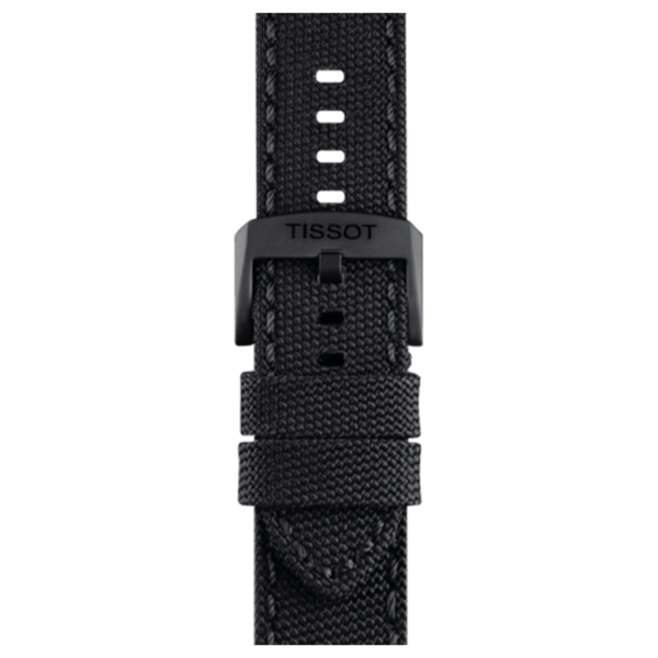 Tissot Official Black Fabric Strap Lugs 22 MM_0