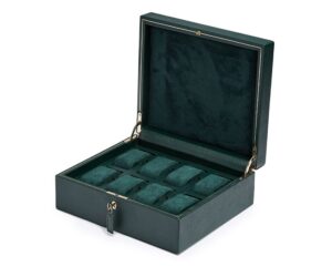 BRITISH RACING 8 PIECE WATCH BOX Open