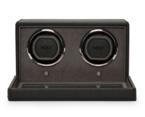 CUB DOUBLE WATCH WINDER WITH COVER Open