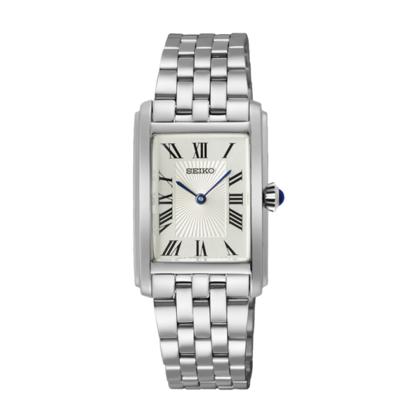 Seiko Ladies Rectangular Dial Roman Numeral Numbers SWR083P_0