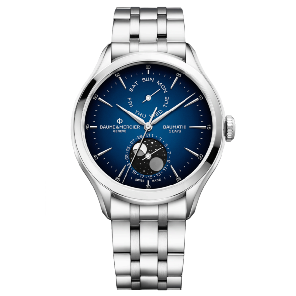 Baume and Mercier Clifton Round XL Blue Dial M0A10725