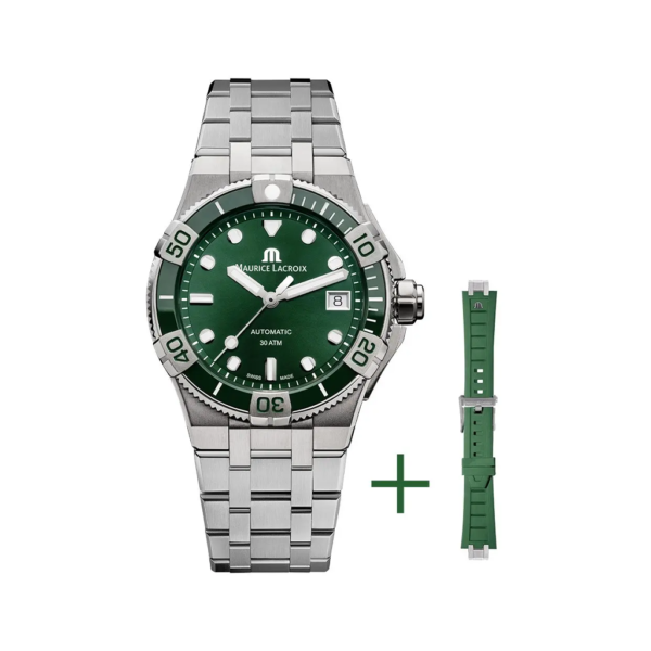 Maurice Lacroix Aikon Venturer Green/Steel Watch AI6057-SSL5F-630-D