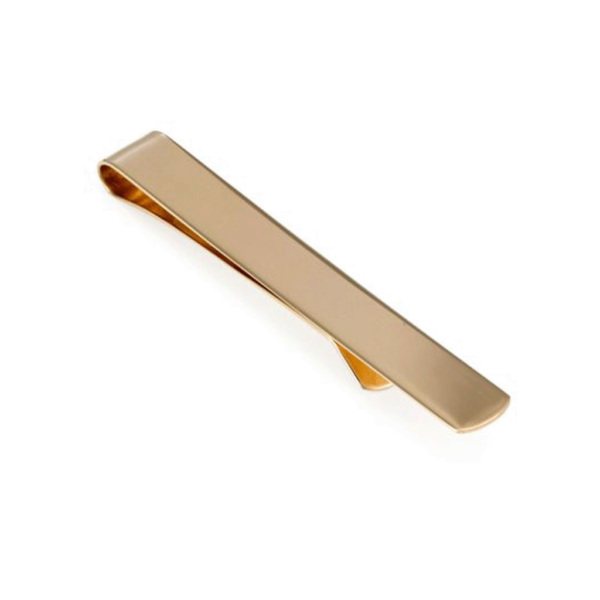 9Ct Yellow Gold Plain Bar Tie Slide_0