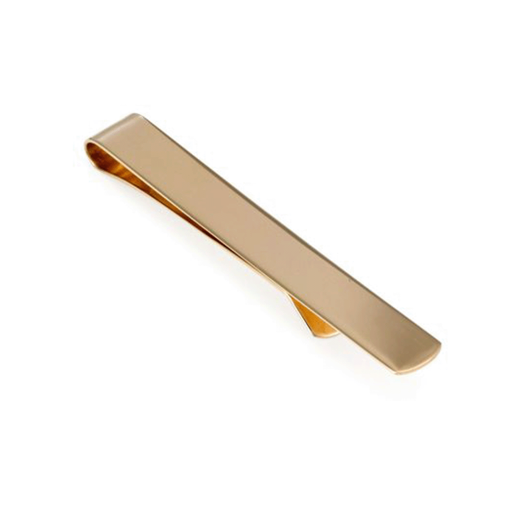 9Ct Yellow Gold Plain Bar Tie Slide