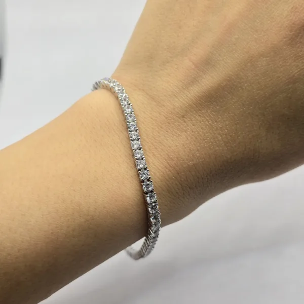 Silver Tennis Zirconia Bracelet_0