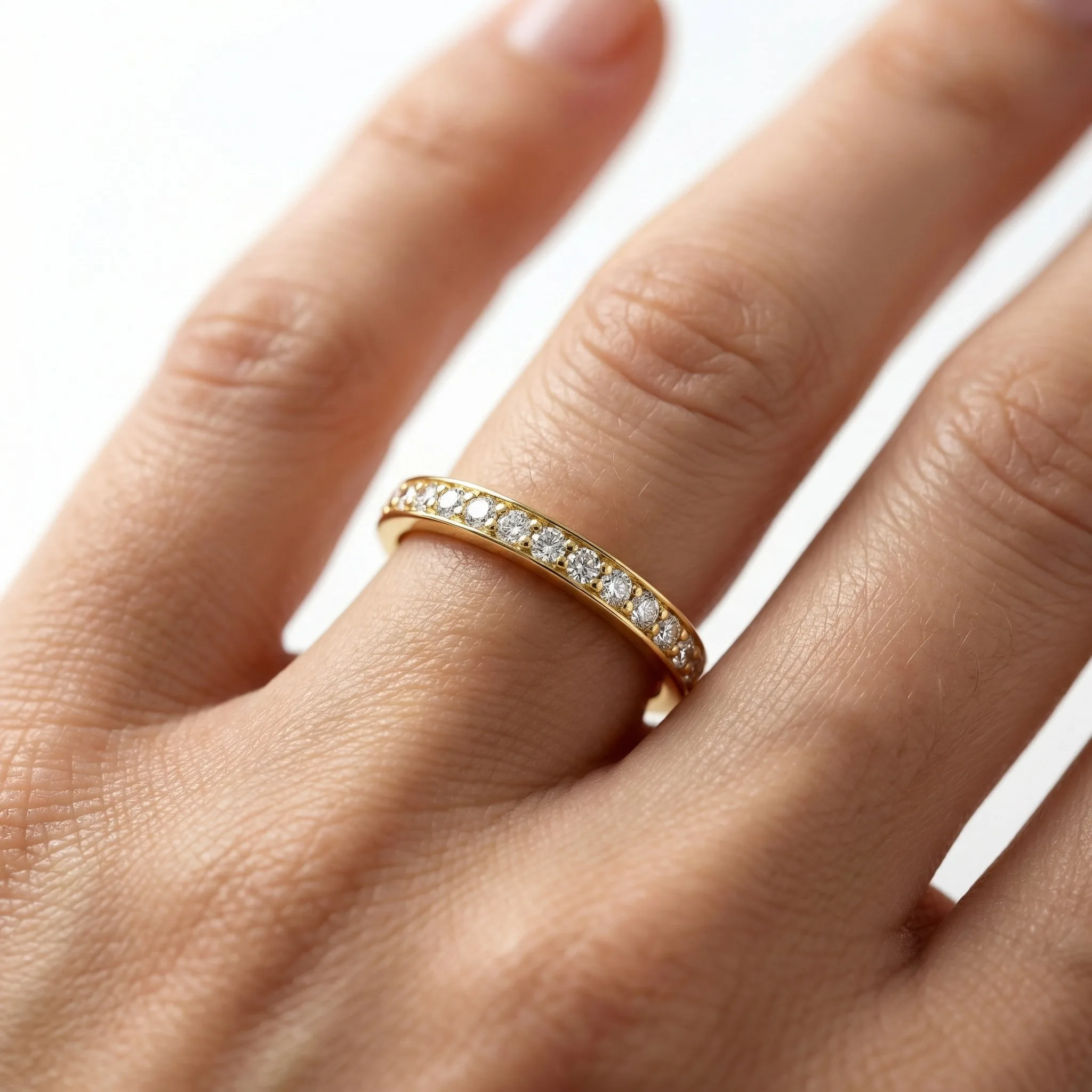 18ct Yellow Gold Pavé Diamond Eternity Band_1