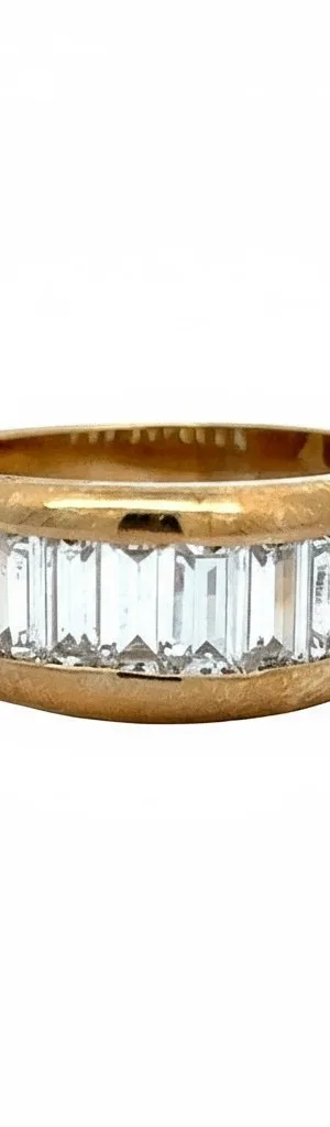 Yellow Gold CZ Baguette Dress Band_0