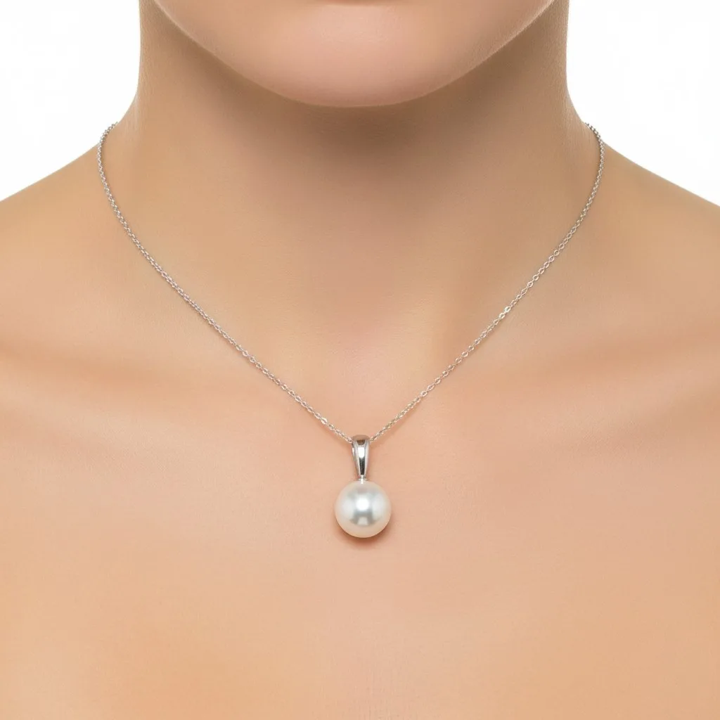 Autore 18K White Gold South Sea Pearl Pendant – 12mm_1