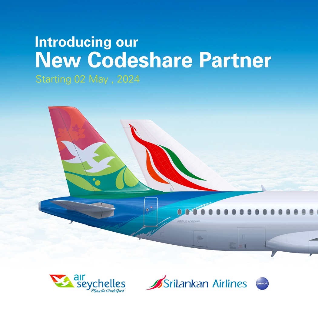 SriLankan Airlines codeshares with Air Seychelles