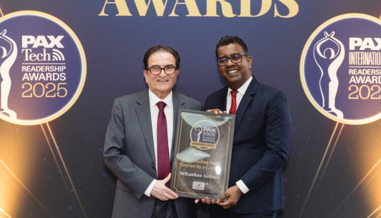 SriLankan Airlines lauded for outstanding food service at PAX Readership Awards SriLankan Airlines lauded for outstanding food service at PAX Readership Awards