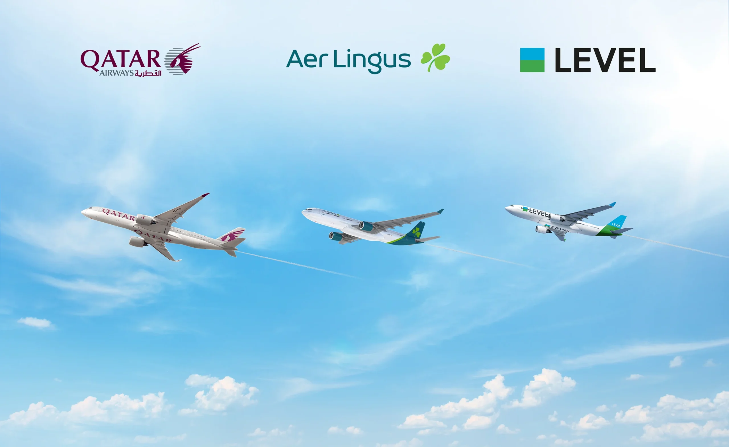Qatar Airways to provide 18 additional routes in the US and South America through codeshares with Aer Lingus and LEVEL