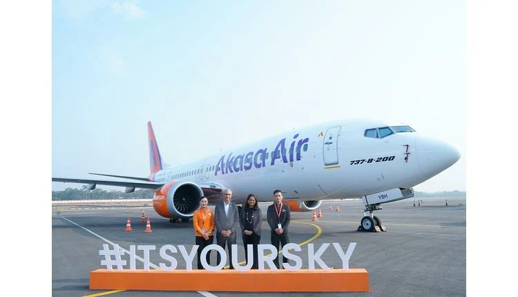 Akasa Air showcases new aircraft at WINGS India 2026